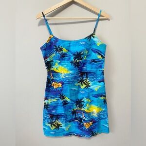Vibrant Island Print Mini Dress